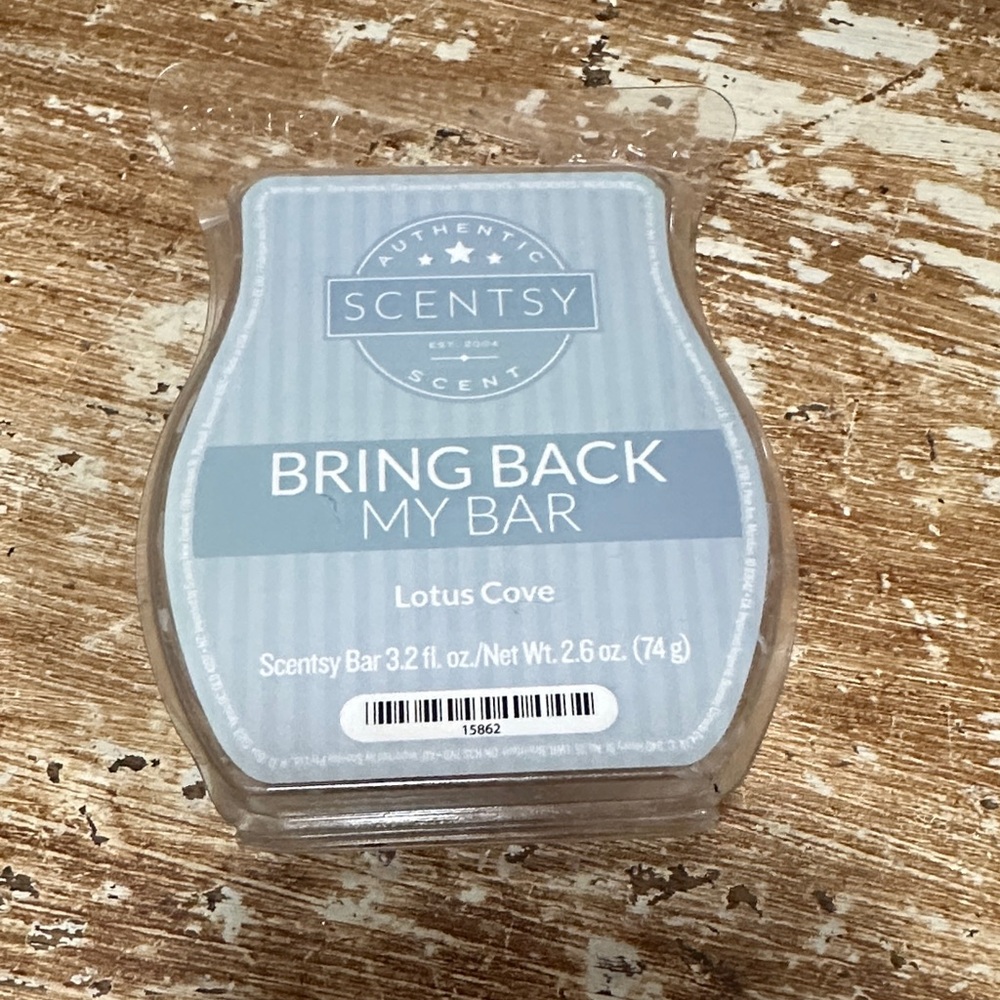 Scentsy Bring Back My Bar Lotus Cove Wax | Rare Retired Scent | New